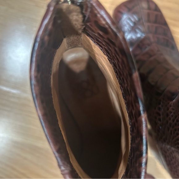 Zou Xou Dark Brown Crocodile Pattern Ankle Boots - Picture 7 of 16